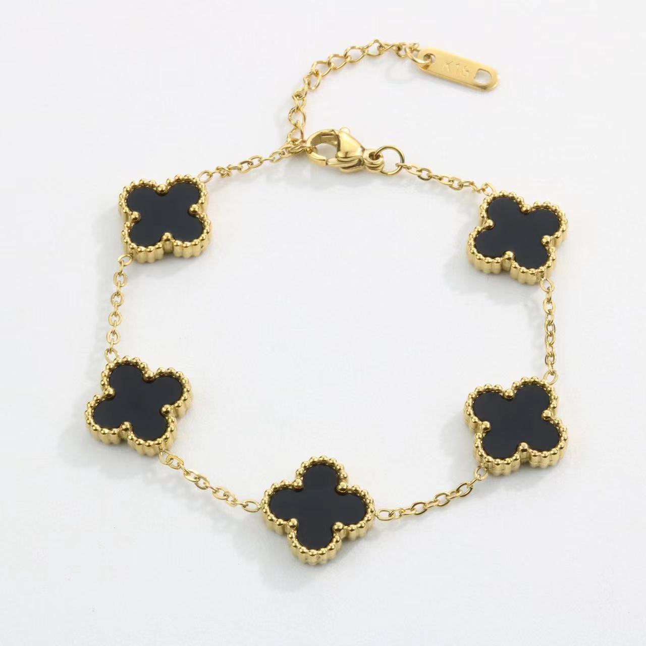 Double-sided Pork Belly Clover Simple Fashion Bracelet