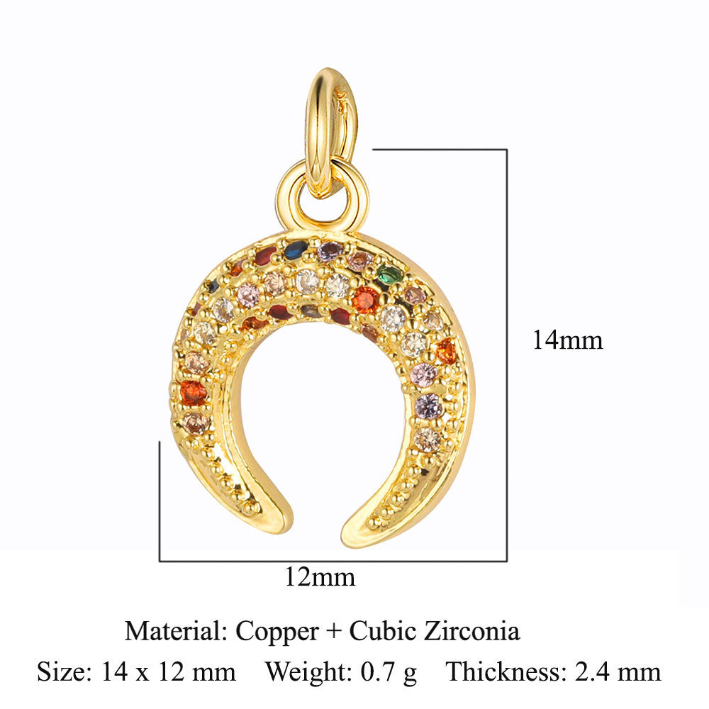 Tree Horseshoe Copper Zircon Snake Butterfly Pendants