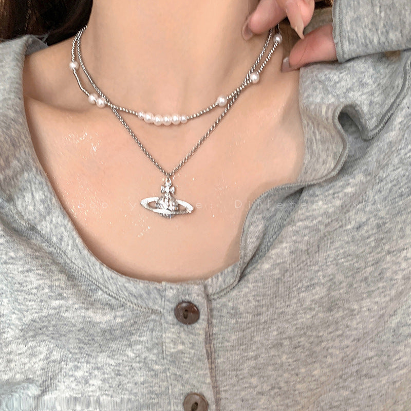 Pearl Twin High-grade Exquisite Clavicle Chain Light Luxury Necklace