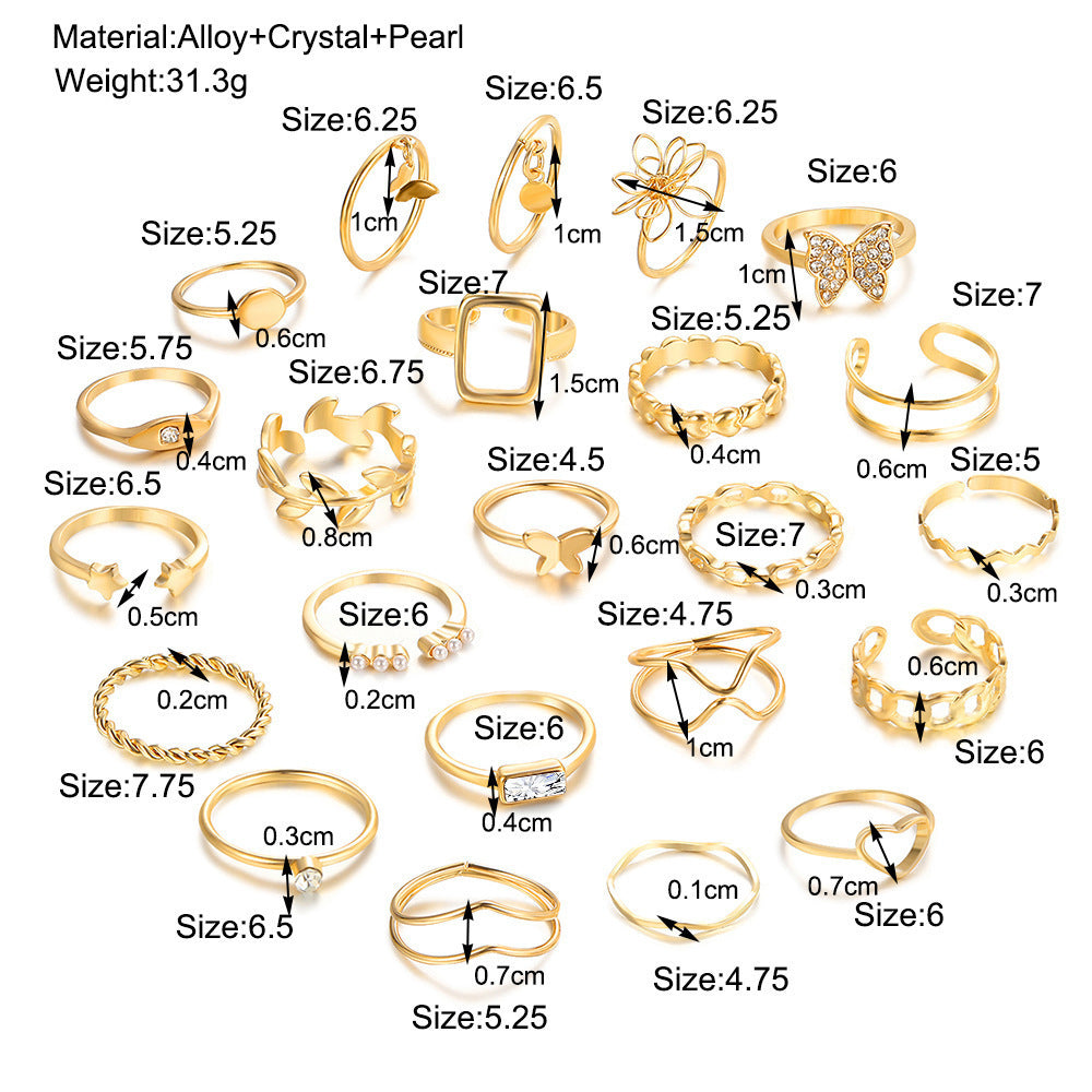 Creative Personality Geometry Metallic Twin Knuckle Ring