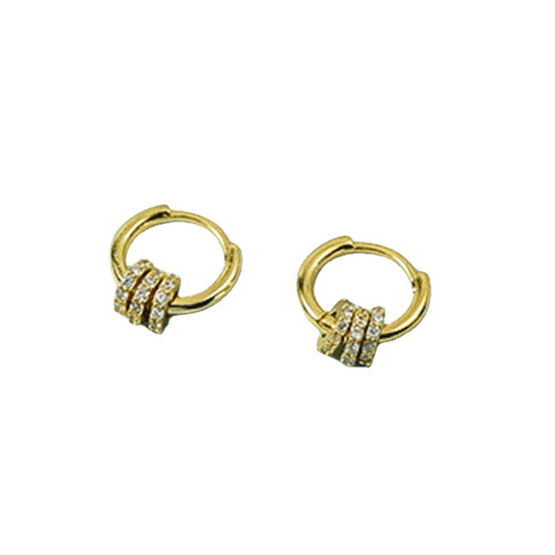 Women's Multiple Ways To Wear Exquisite Diamond Round Fashionable Cold Style Earrings