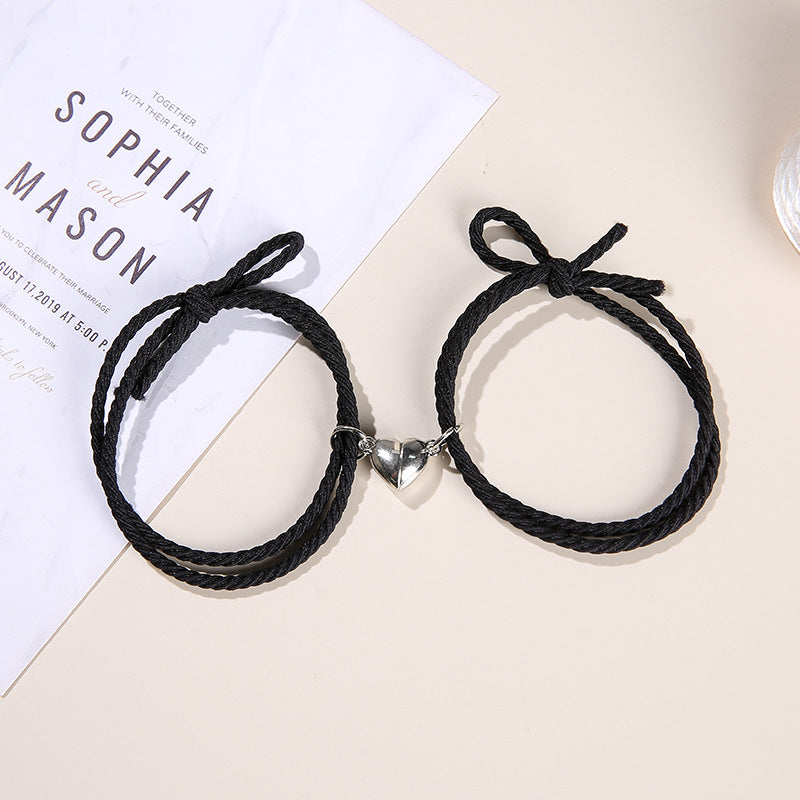 Women's & Men's Carrying Strap Love Magnet Suction Couple Bracelets