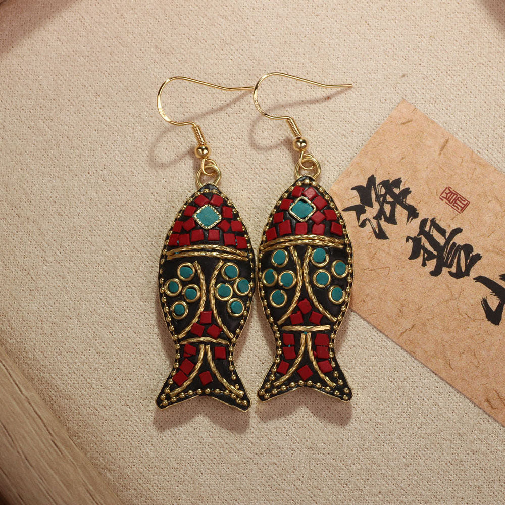 New Attractive Vintage Nepal Simple Design Earrings