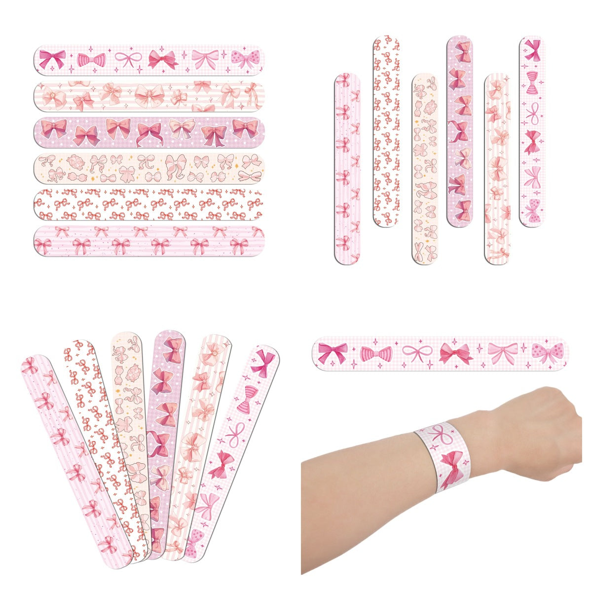 Children's Pink Bow Pop Cartoon Animation Valentine's Day Bracelet