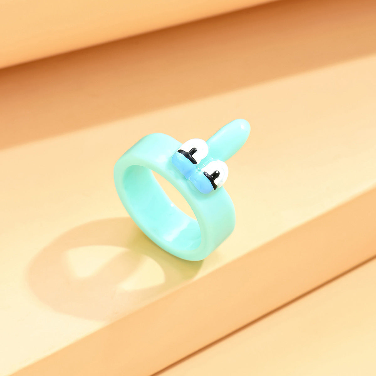 Monster Black Cat Female Dopamine Big Eyes Couple Little Finger Ring
