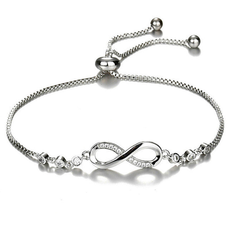 Women's Geometric Infinite Loop Simple Fashion Crystal Bracelet