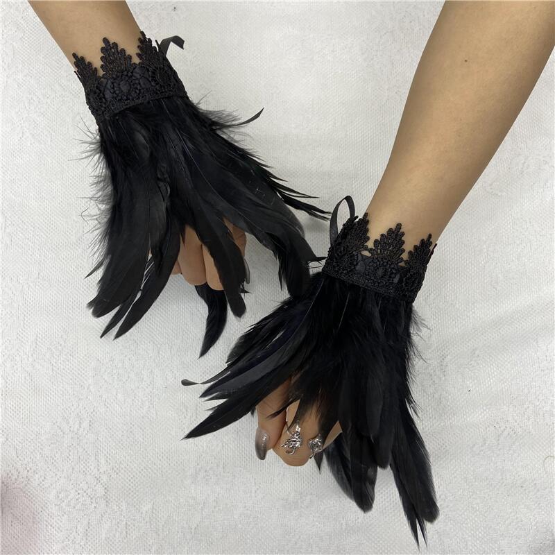 Feather Halloween Performance Ball Lace Wristband Bracelets