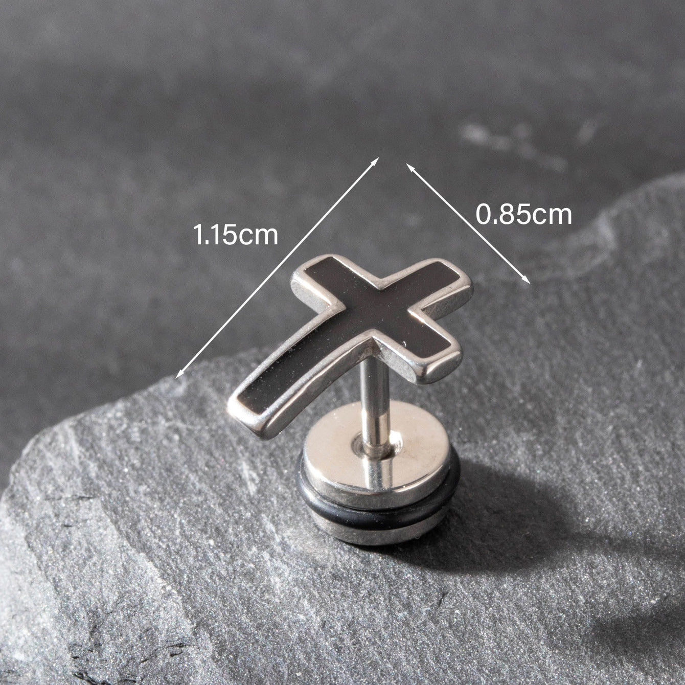 Men's Piercing Stainless Steel Casting Cross Fashion Trend Earrings