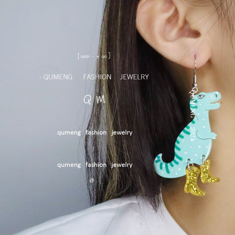 Personality Dinosaur Alternative Exaggerated Cute Retro Earrings