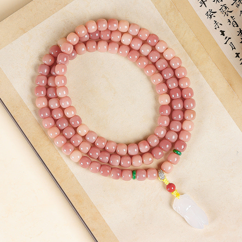 Women's & Men's Pink Lady Bodhi Seeds Hand-held Cultural Bracelets