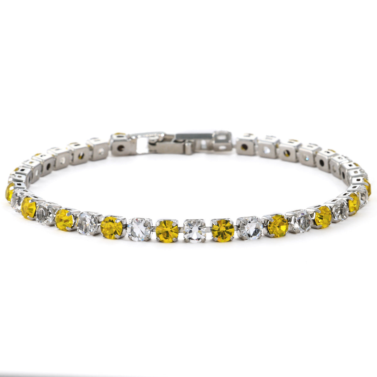 Women's Fashion Color Zircon High-grade Light Luxury Tennis Bracelet