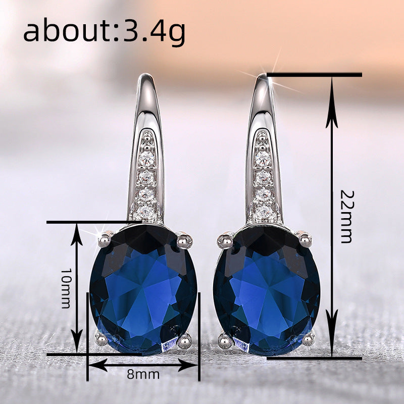 Comfortable Shi Fashion Elegant Zircon Female Earrings