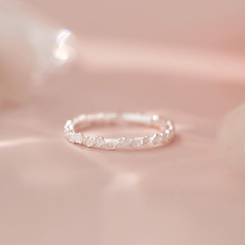 Gan Sier Big Little Flower Korean Rings