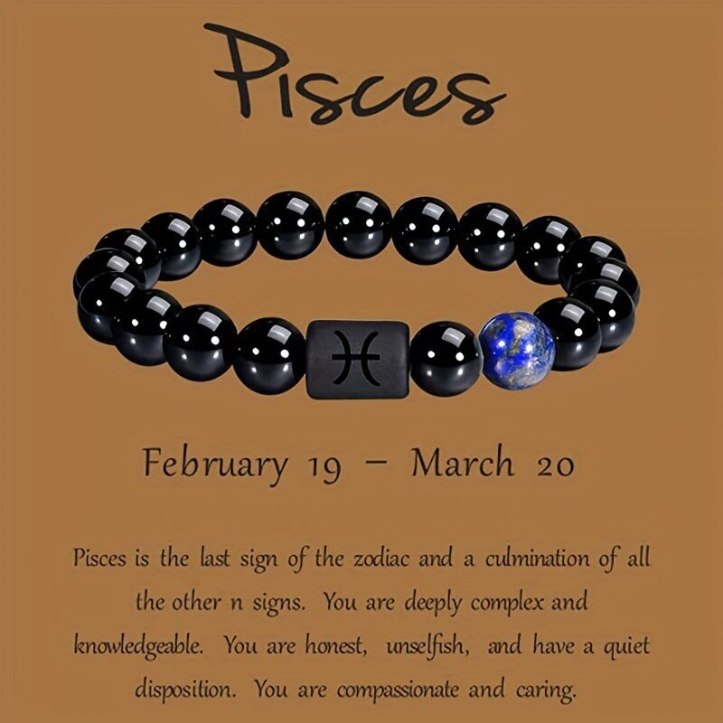 Xi Twee Constellation Elastic Tigereye Agate Bracelet