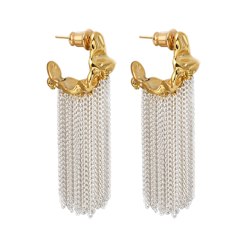 Cold Style Tassel Temperament Ear Korean Stud Earrings