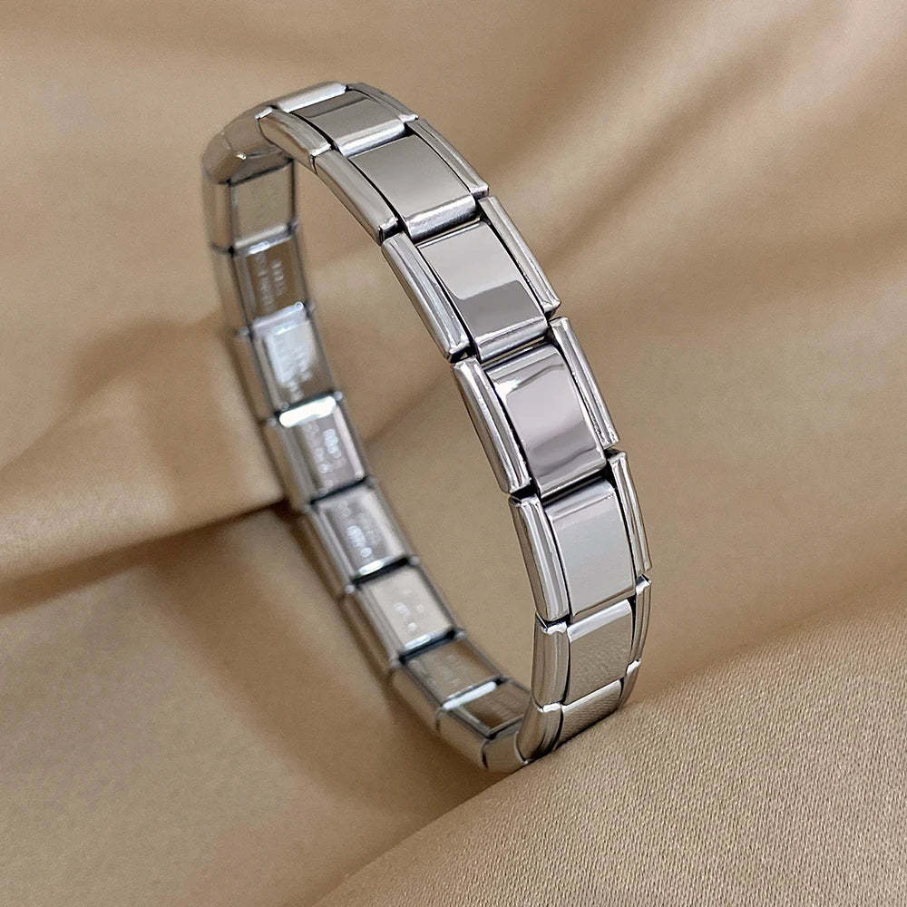 Italian Module Light Plate Color Concentrate Bracelets