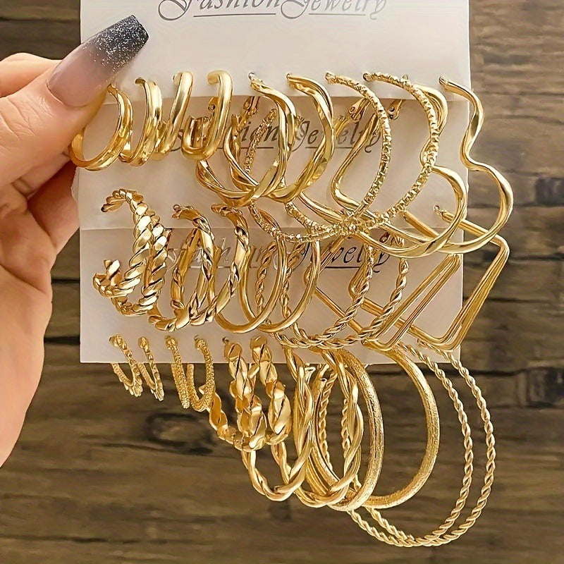 Large Circle Metal Irregular Circles Earings Creative Rings