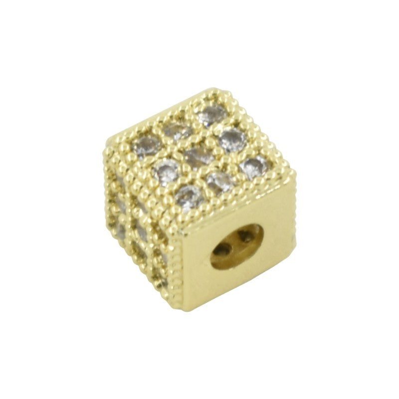 Copper Zircon Four Square Woven Hand Bracelets