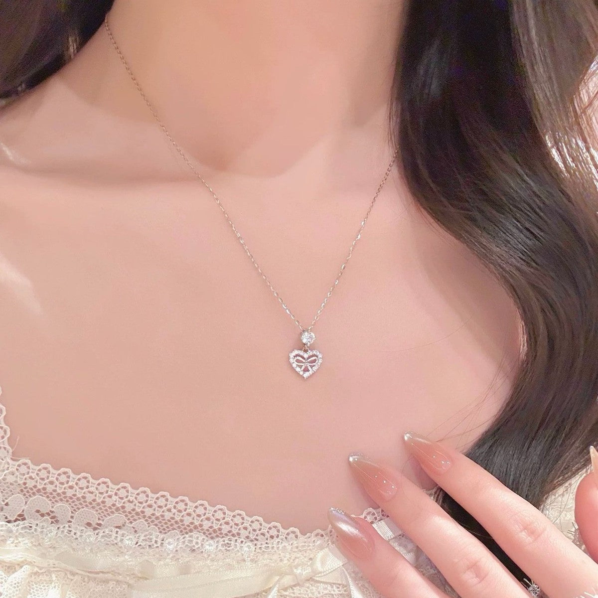 Love Titanium Steel Female Light Luxury Minority Elegant Necklaces
