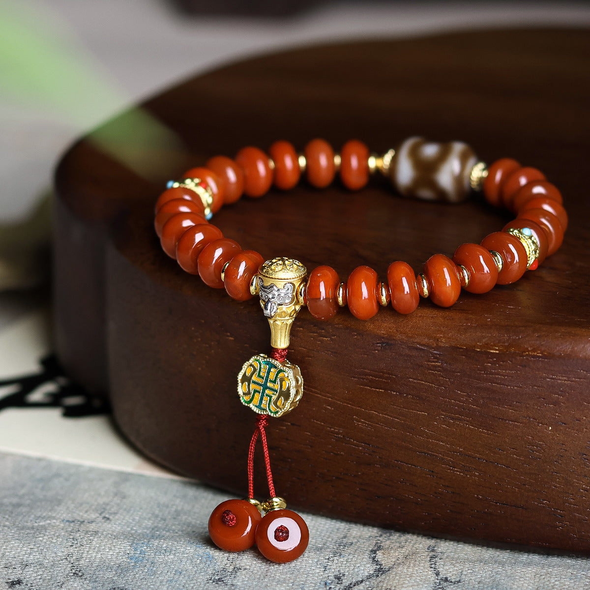 Sen Southern Red Agate Bodhi Tibet Bracelets