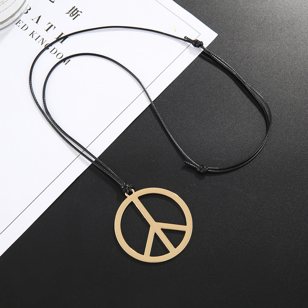 Logo Simple Personality Alloy Sweater Chain Rings