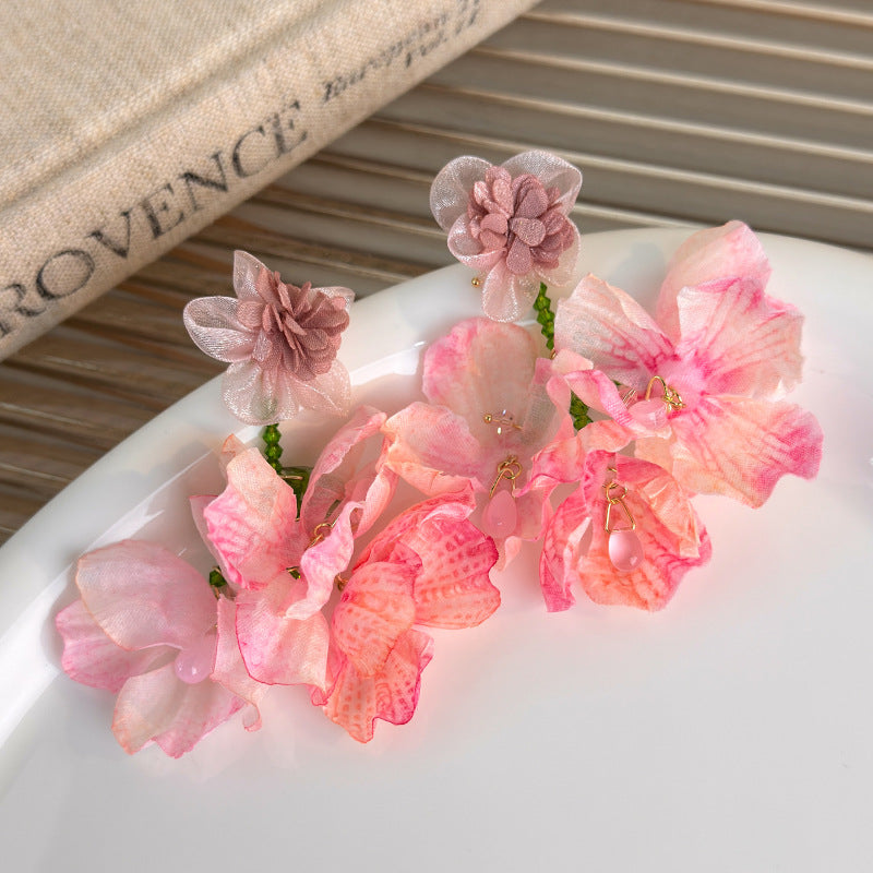 Dopamine Summer Seaside Vacation Style Flower Female Earrings