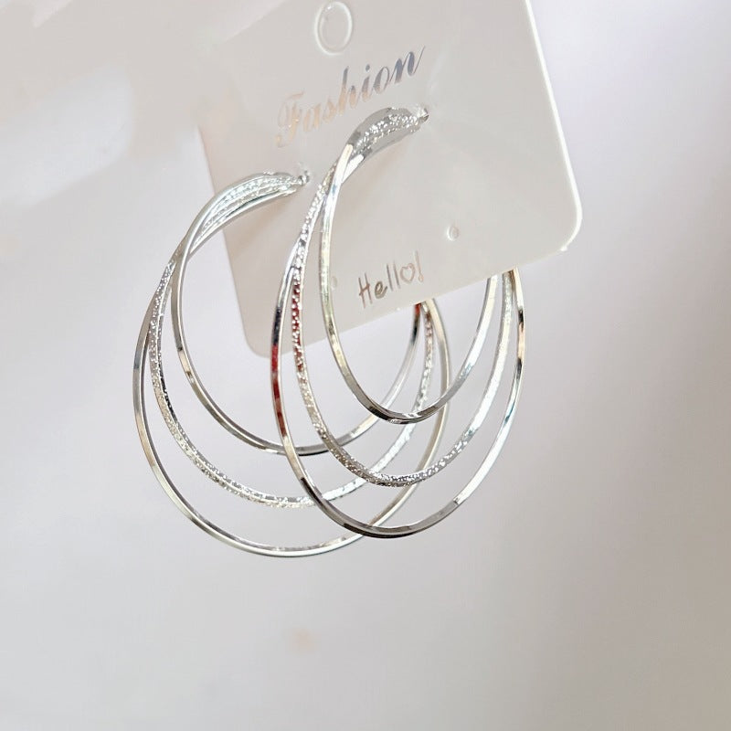 Female Multilayer Temperamental Tide Simple Personality Geometric Round Bracelets