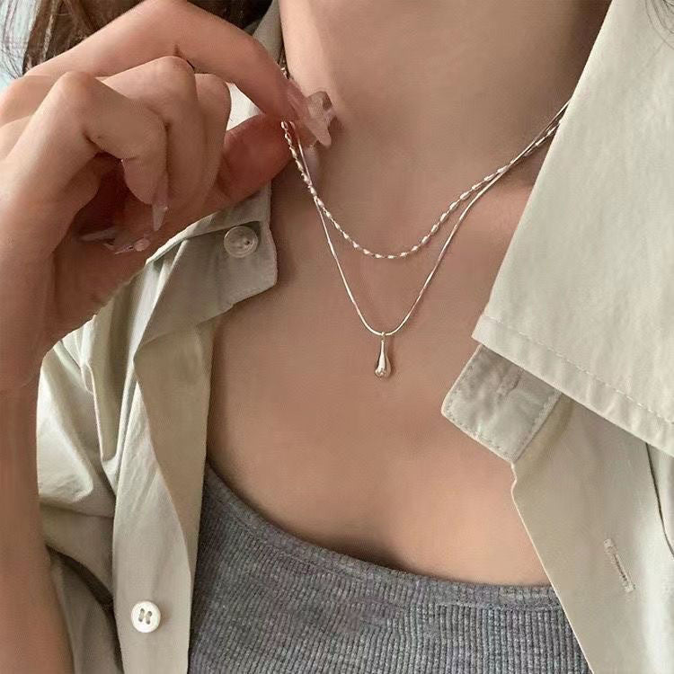 Water Drop Light Luxury Minority High-grade Female Necklace