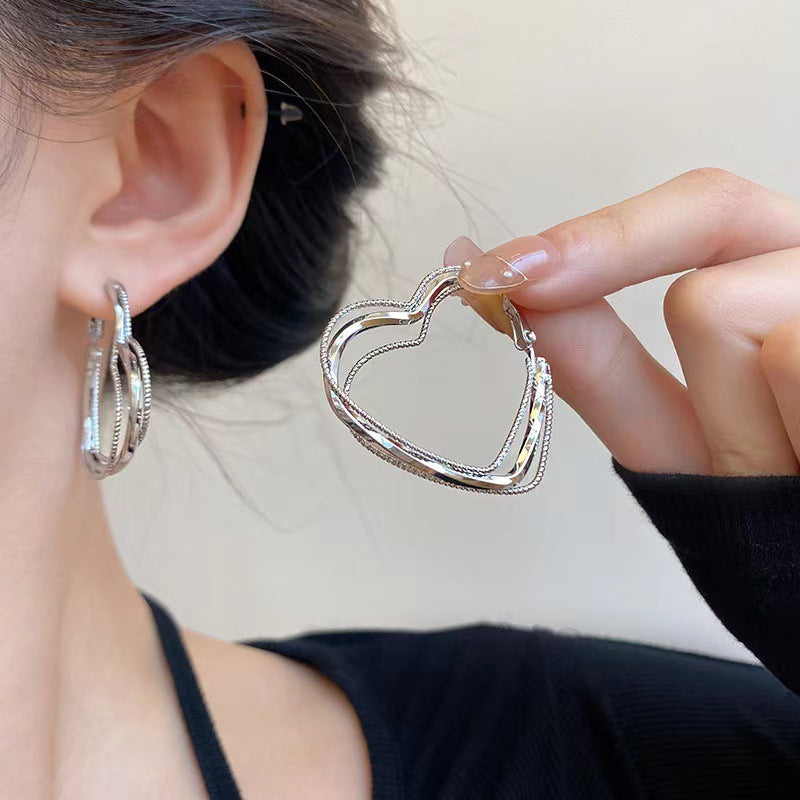 Women's Style High-grade Large Hoop Light Luxury Ear Clip Earrings