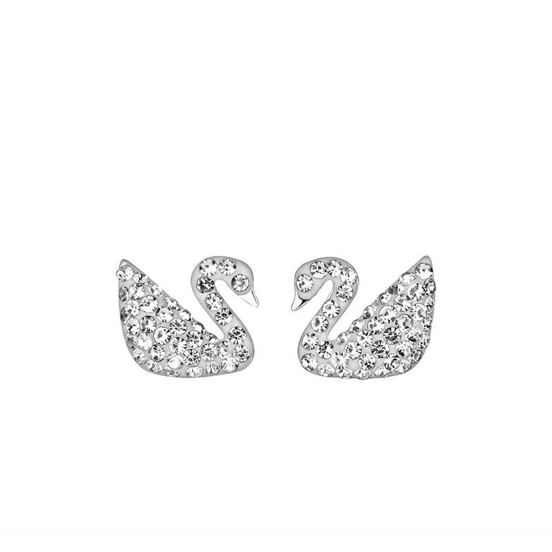 Women's Swan Inlaid Crystal Zircon Clavicle Chain Necklaces