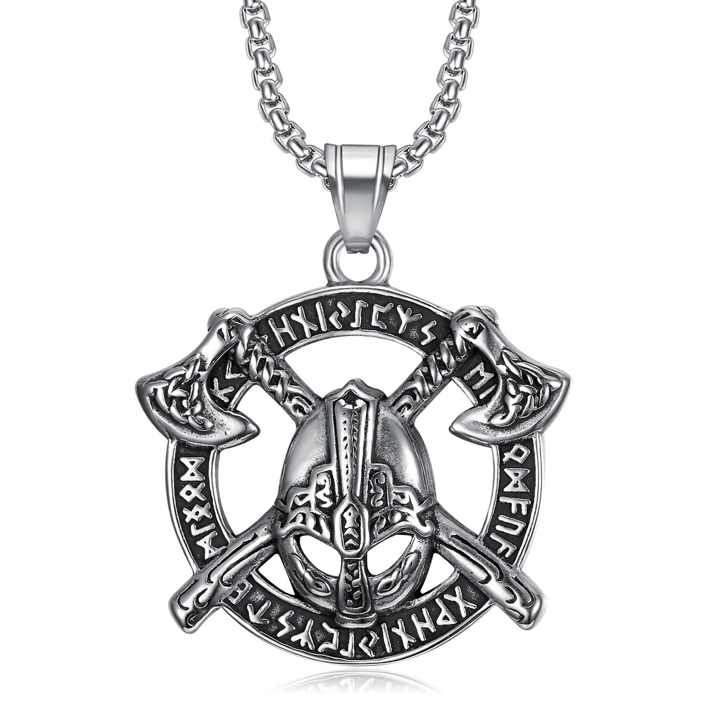 Men's Alloy Retro Punk Cross Money Drawing Luck Changing Necklaces