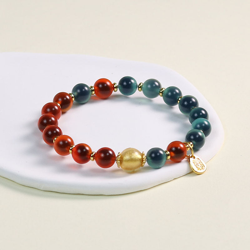 Women's Agate High-grade Natural Fragrant Gray Glaze Scenic Spot Live Bracelets