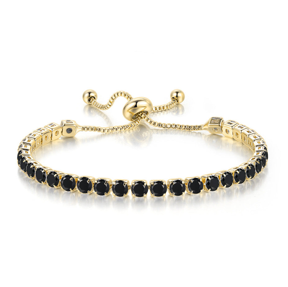 Women's & Men's Hip Hop Diamond Black Zircon Tennis Bracelets