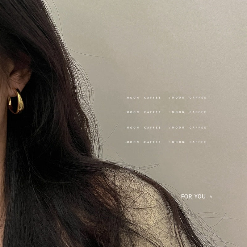 Needle Geometric Simple Irregular Type Design Earrings