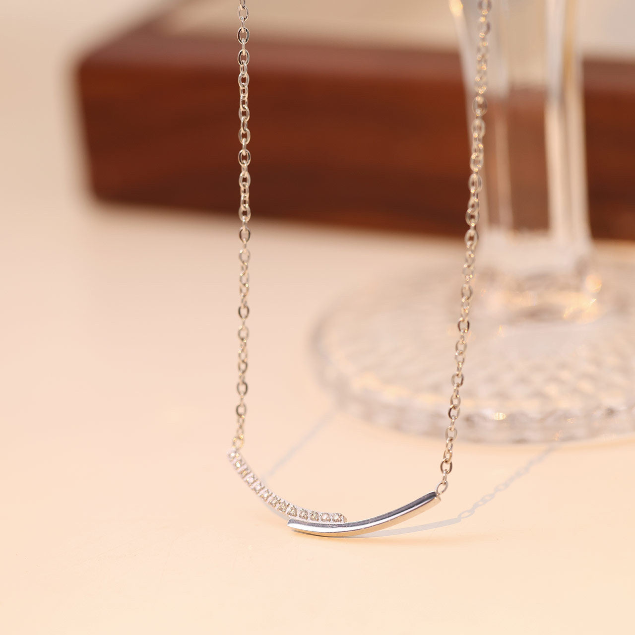 Smile Niche Design Female Micro Inlaid Zircon Necklaces