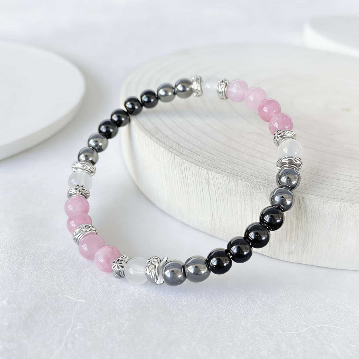 Cool New Pink Crystal Natural Stone Bracelet