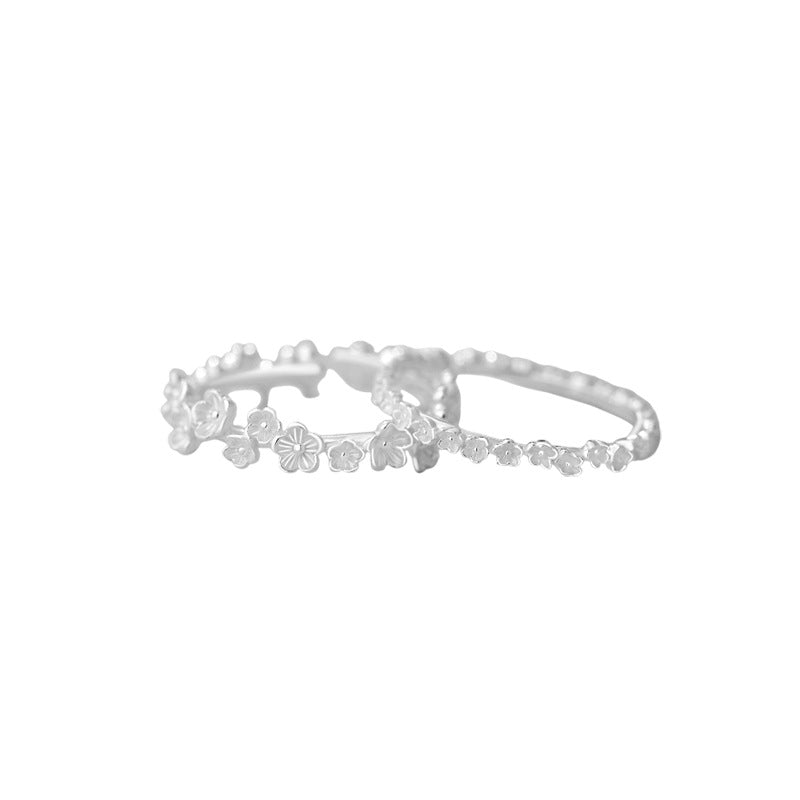 Gan Sier Big Little Flower Korean Rings