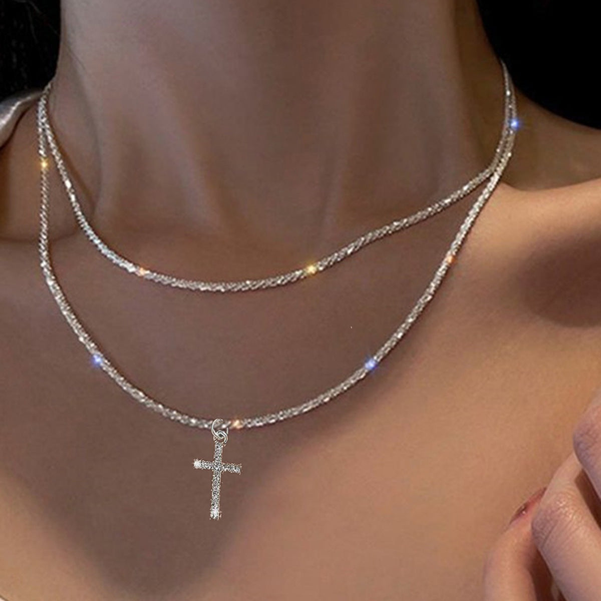 Small Pieces Of Sier Snake-shaped Clavicle Chain Necklaces