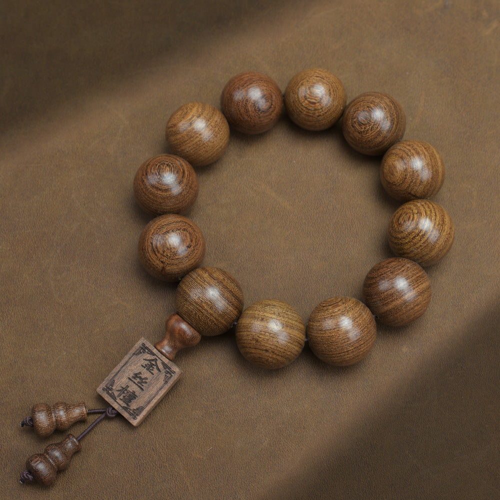 Men's Loose Round Beads Pieces Prayer Silkwood Bracelets