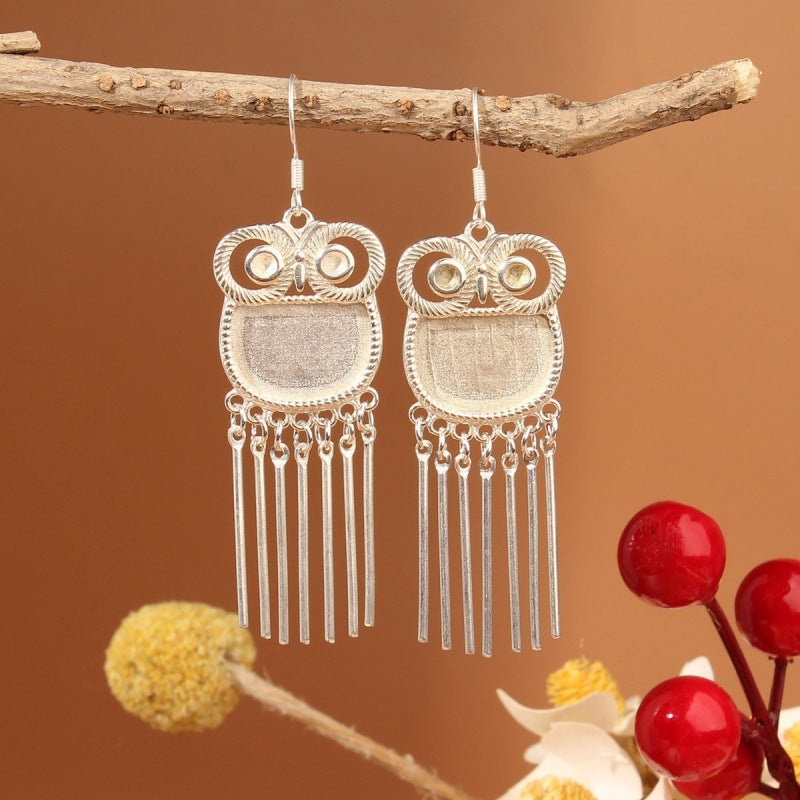 Ethnic Minority Style Handmade Miao Sier Earrings