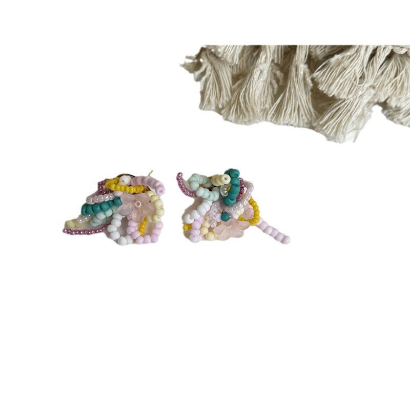 Women's Sweet Flower Cluster Hand-woven Creative French Rings