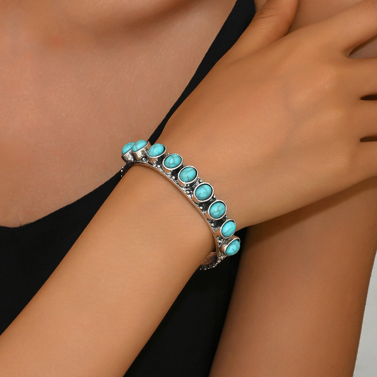 Ethnic Style Bohemian Vintage Turquoise Female Bracelet