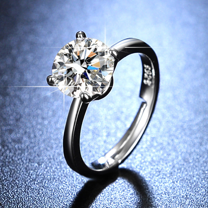 Women's Moissanite More Than Karat Imitation Diamond Rings