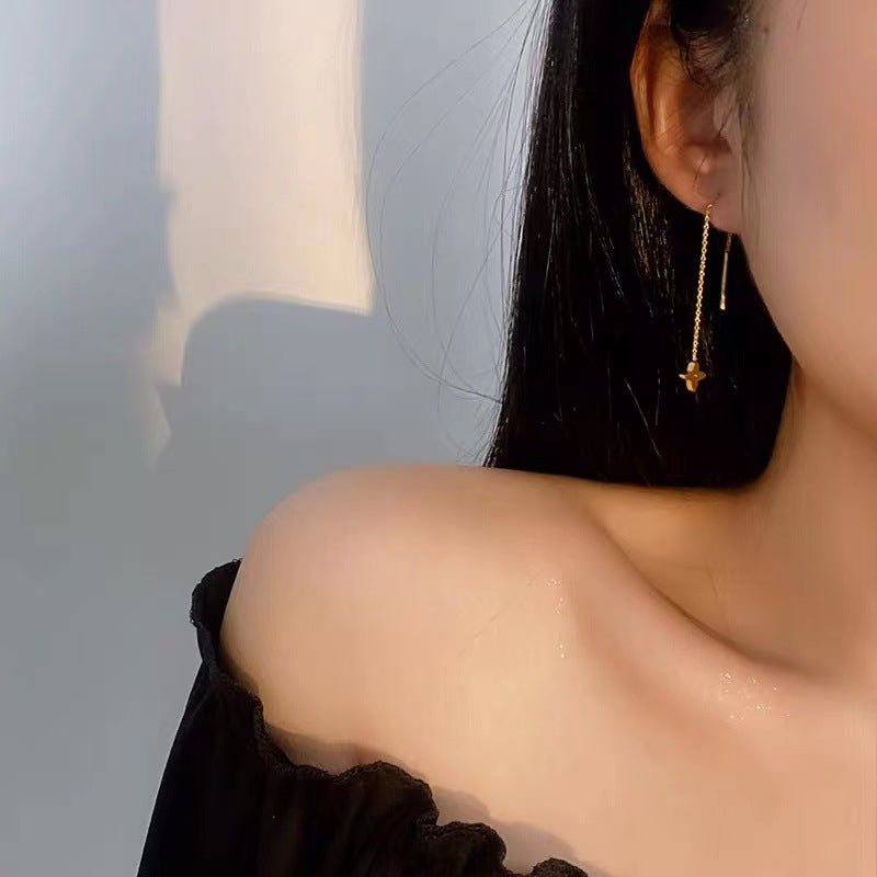 Women's Lines Trendy Simple Titanium Steel Light Luxury Ear Line