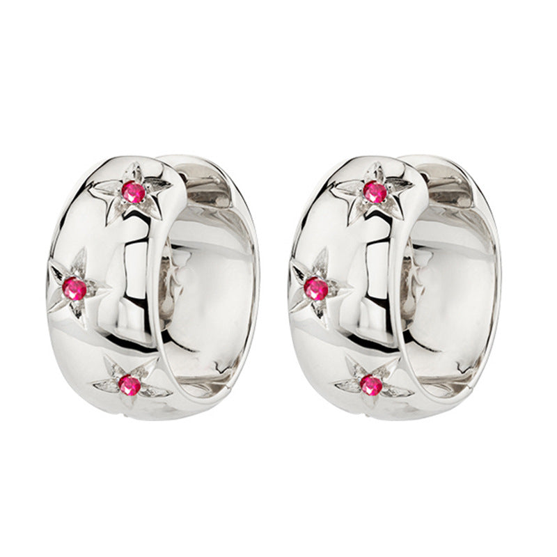 Cold Style Advanced Sensitive Surface Clip Micro Inlaid Ear Buckle