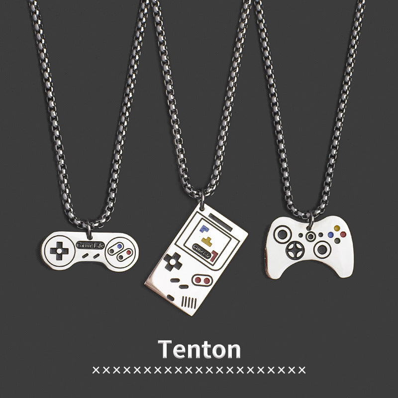 Women's & Men's Couple Handle Titanium Steel Personality National Fashion Necklace
