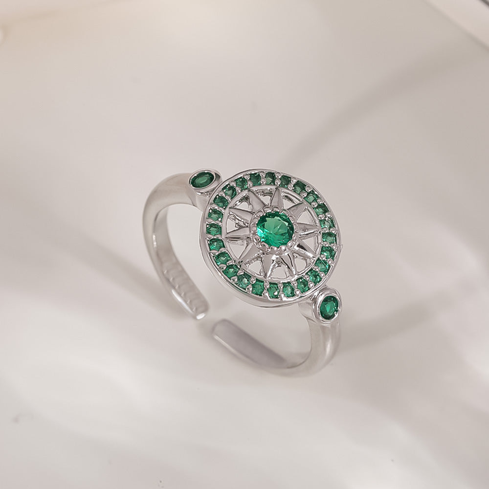 Women's Open-end Zircon Fashionable Classy Simple Cold Feeling Goddess Rings