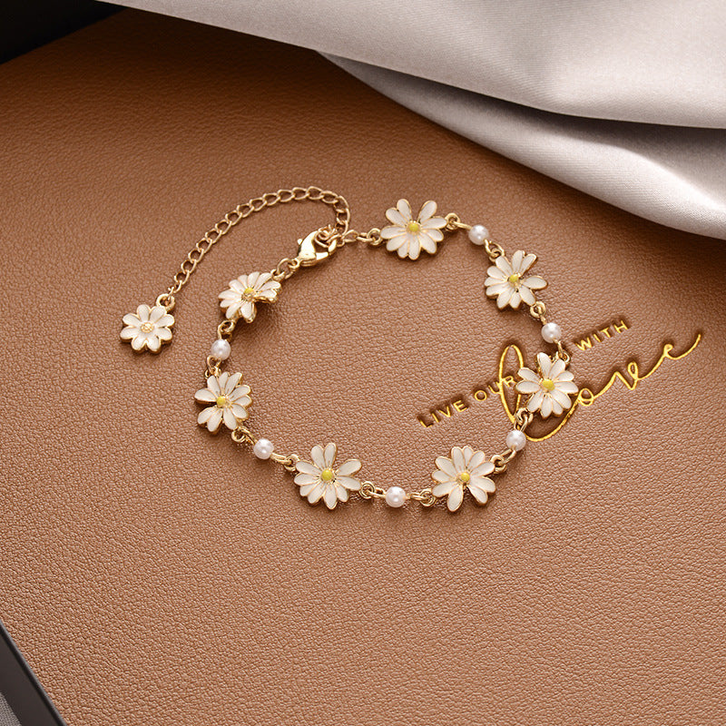 Vintage Pearl Female Style Design Simple Cold Bracelet