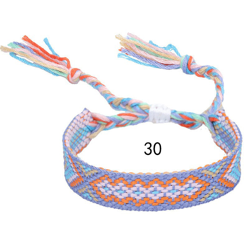 Nepal Ethnic Style Woven Colorful Tassel Lucky Friendship Bracelets