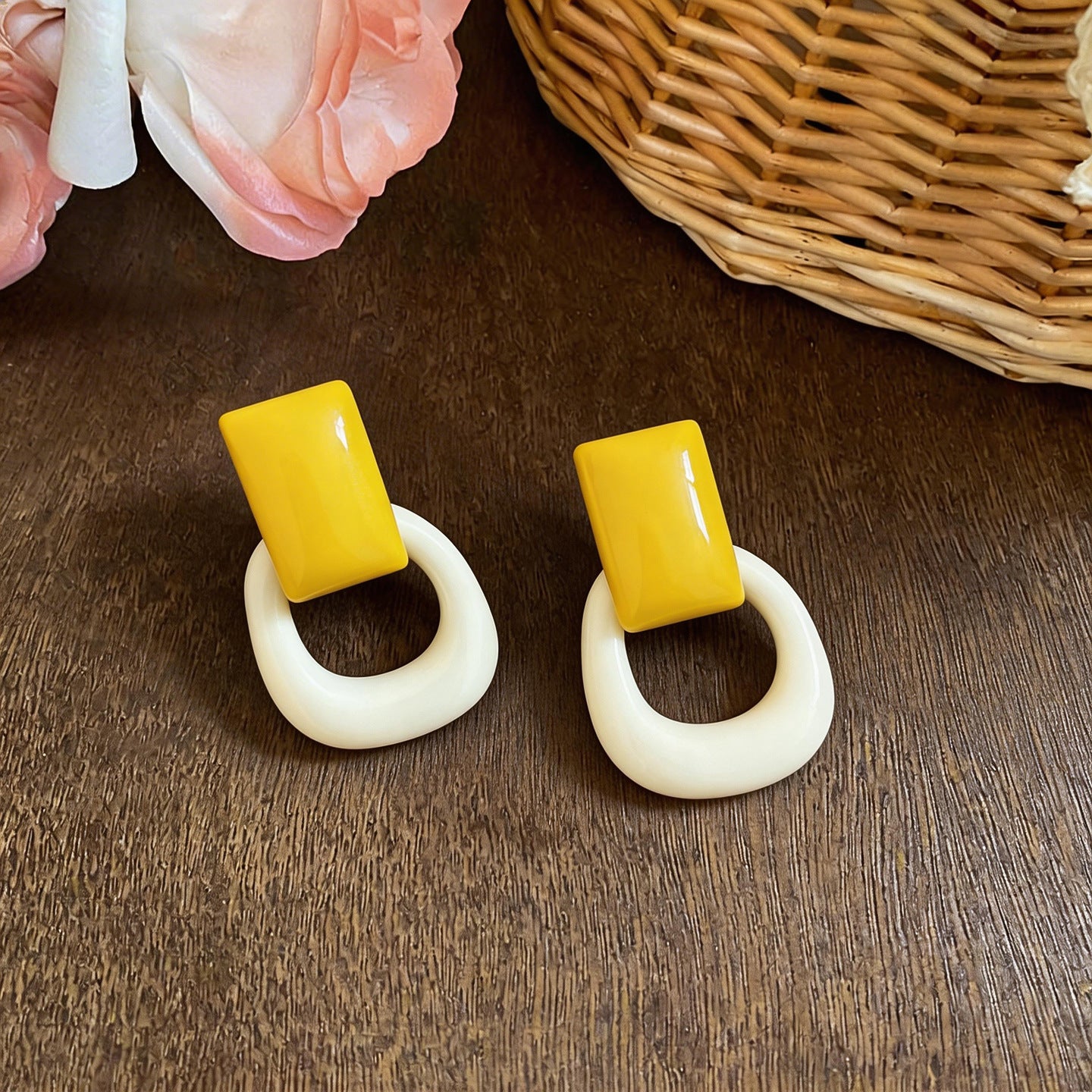 Note Sier Needle Acrylic Stars Summer Earrings